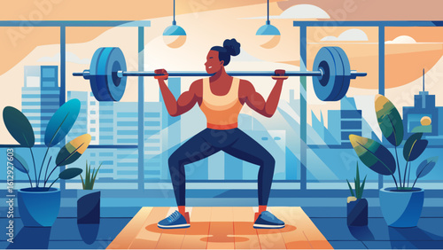 woman exercising with dumbbells
