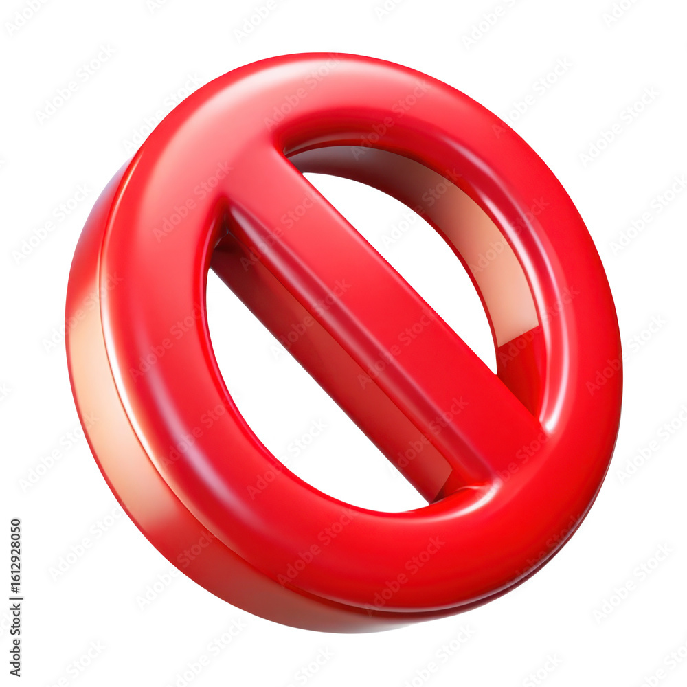 Red prohibition symbol isolated on transparent background Red prohibition symbol isolated on transparent background