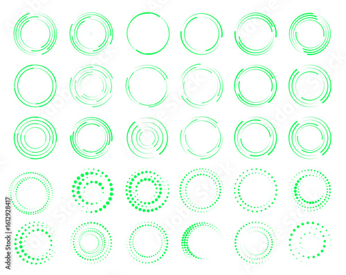 Tech energy swirl with dot texture and geometric frame png. Vector swirl pattern with halftone background and techno geometry png.