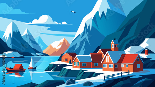 Winter Afternoon in Sakrisoy Norway