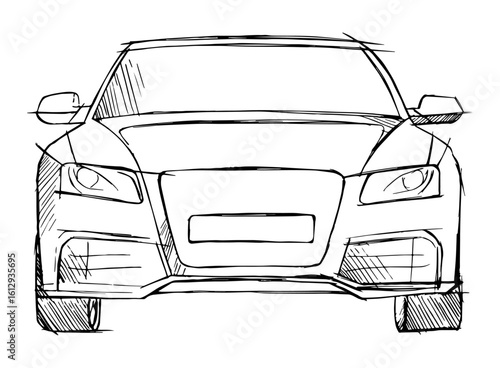 Car sketch front view