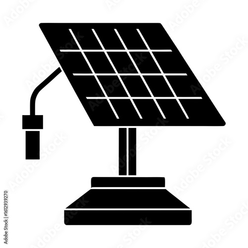 Solar energy panel renewable power system photovoltaic cell silhouette