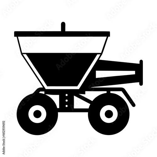 Agricultural spreader vehicle farm equipment farming machine silhouette