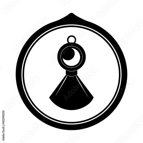 Abstract amulet talisman symbol jewelry pendant decoration art silhouette
