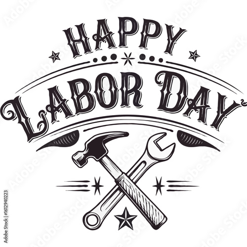 USA Labor Day Typography Tees – Creative T-Shirt Design for American Holiday