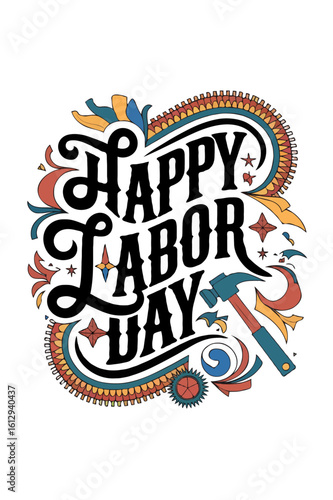 USA Labor Day Typography Tees – Creative T-Shirt Design for American Holiday
