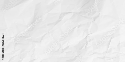 Abstract background of crumpled white paper stock photo. Texture of closed up white paper background. Vector design.