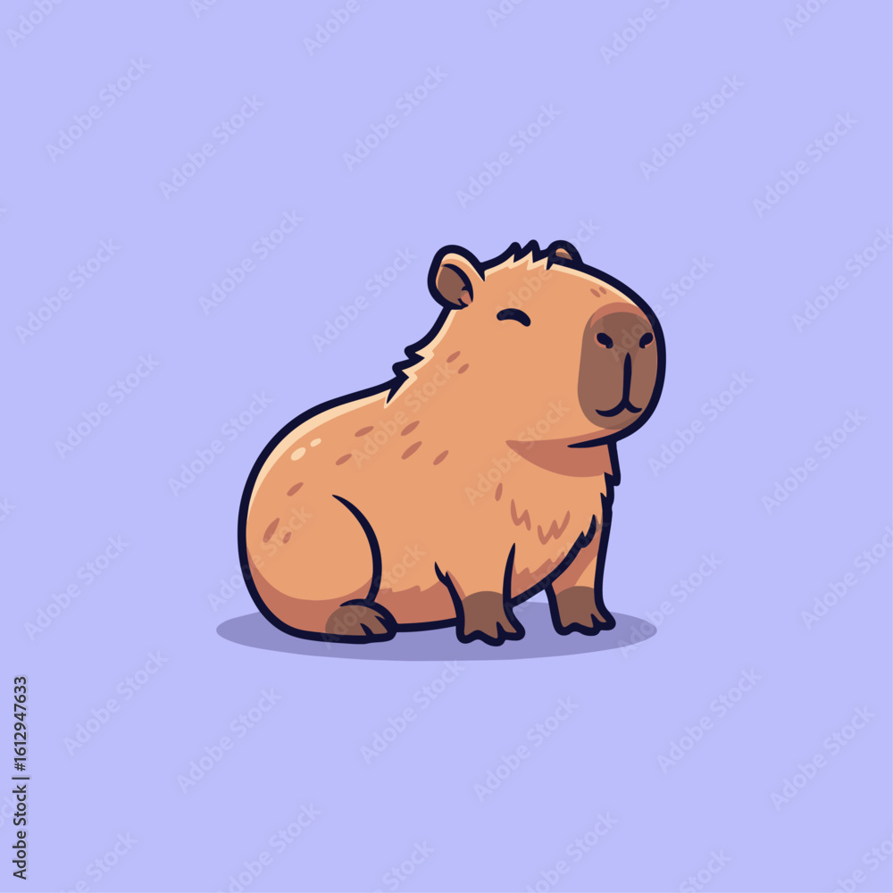 Fototapeta premium a cute cartoon capybara illustration