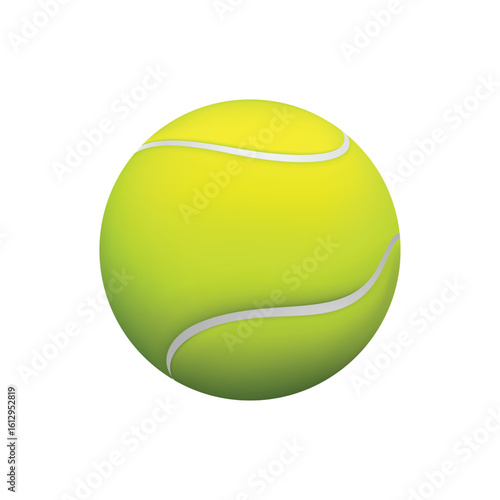 Tennis ball flat icon isolated on white background.