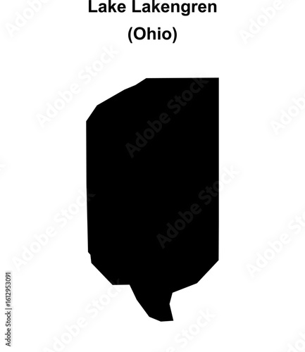 Lake Lakengren (Ohio) blank outline map