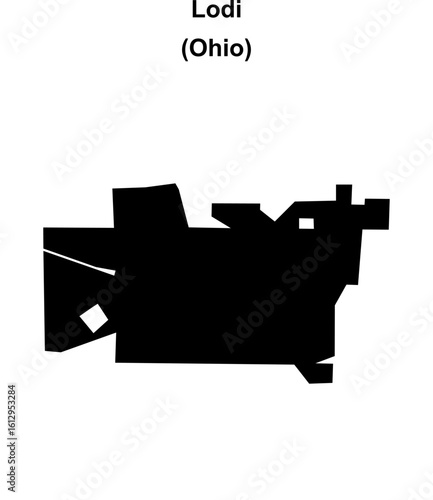 Lodi (Ohio) blank outline map