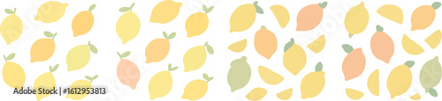 Pastel Lemons and Slices Pattern.