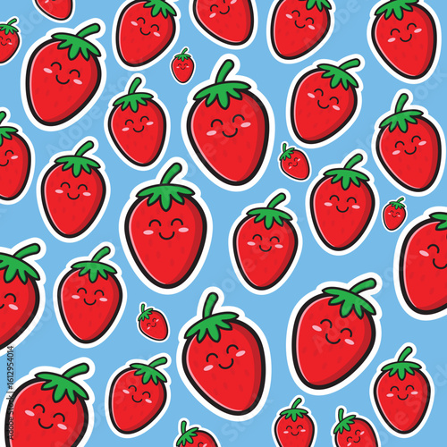 Strawberry Pattern Vector Design