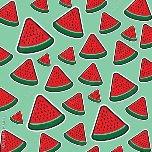 Watermelon Pattern Vector Design