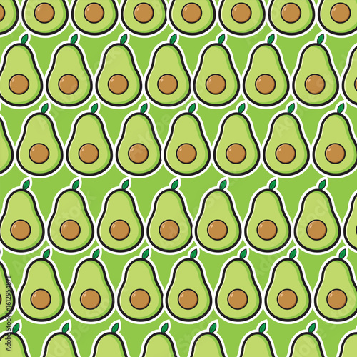 Avocado Pattern Vector Design