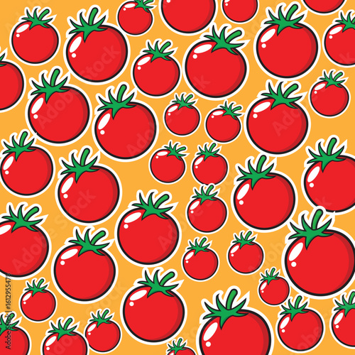 Tomato pattern vector design