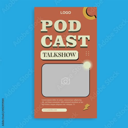 Podcast Talkshow Vertical Template Stylish Design for Engaging Social Media Content