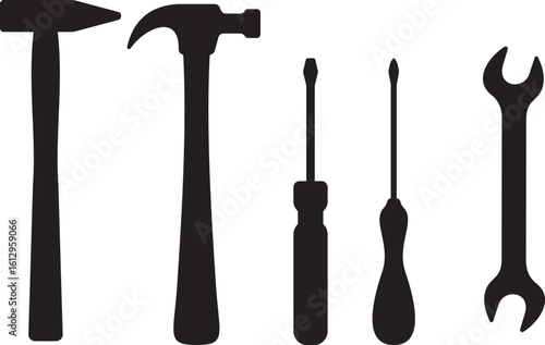 Construction Working Tools Set – Industrial Equipment and Factory Labor Tool Collection

