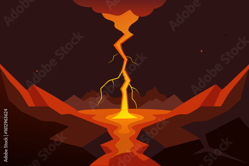 Fiery orange and red flames blaze in the dark night, casting a warm light from the burning wood of a bonfire