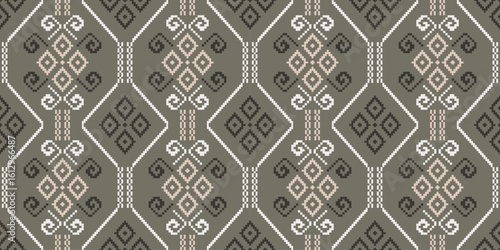 Ethnic geometric seamless pattern abstract pattern vector design for all types of printing and Textiles	