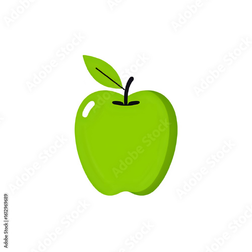 green apple isolated on white