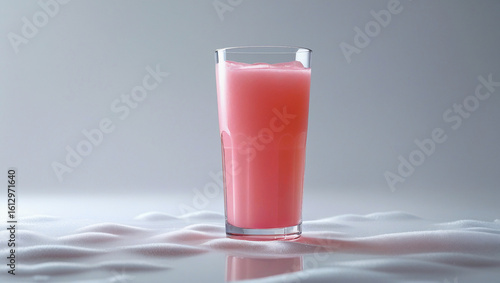 Wallpaper Mural Fresh guava juice in a clear glass on white background, clean minimal style, ideal for commercial use, packaging design, and refreshing tropical drink concepts. Torontodigital.ca