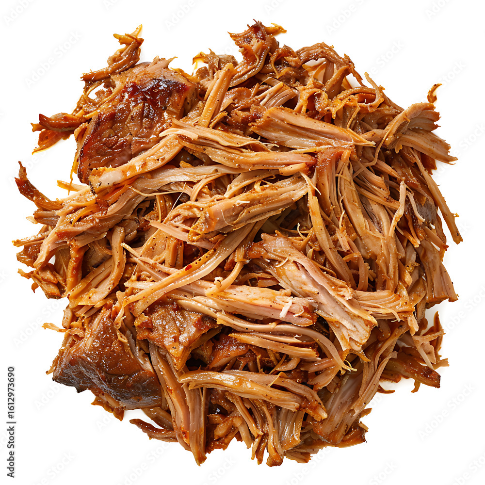 Obraz premium Shredded Barbecue Meat with Rich, Smoky Flavor