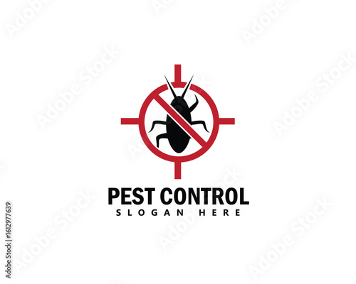 pest control logo,insects in target logo design template