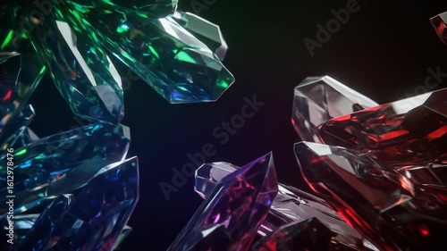 Wallpaper Mural Colorful crystal formations creating abstract geometric shapes   Torontodigital.ca