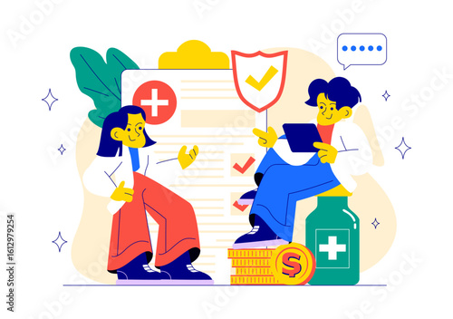 Prevention Healthcare Vector Illustration to Wellness, Keep People Healthy, and Reduce the Risk of Disease in a Flat Style Cartoon Background