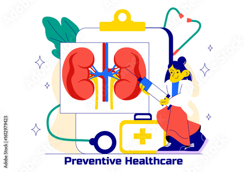 Prevention Healthcare Vector Illustration to Wellness, Keep People Healthy, and Reduce the Risk of Disease in a Flat Style Cartoon Background