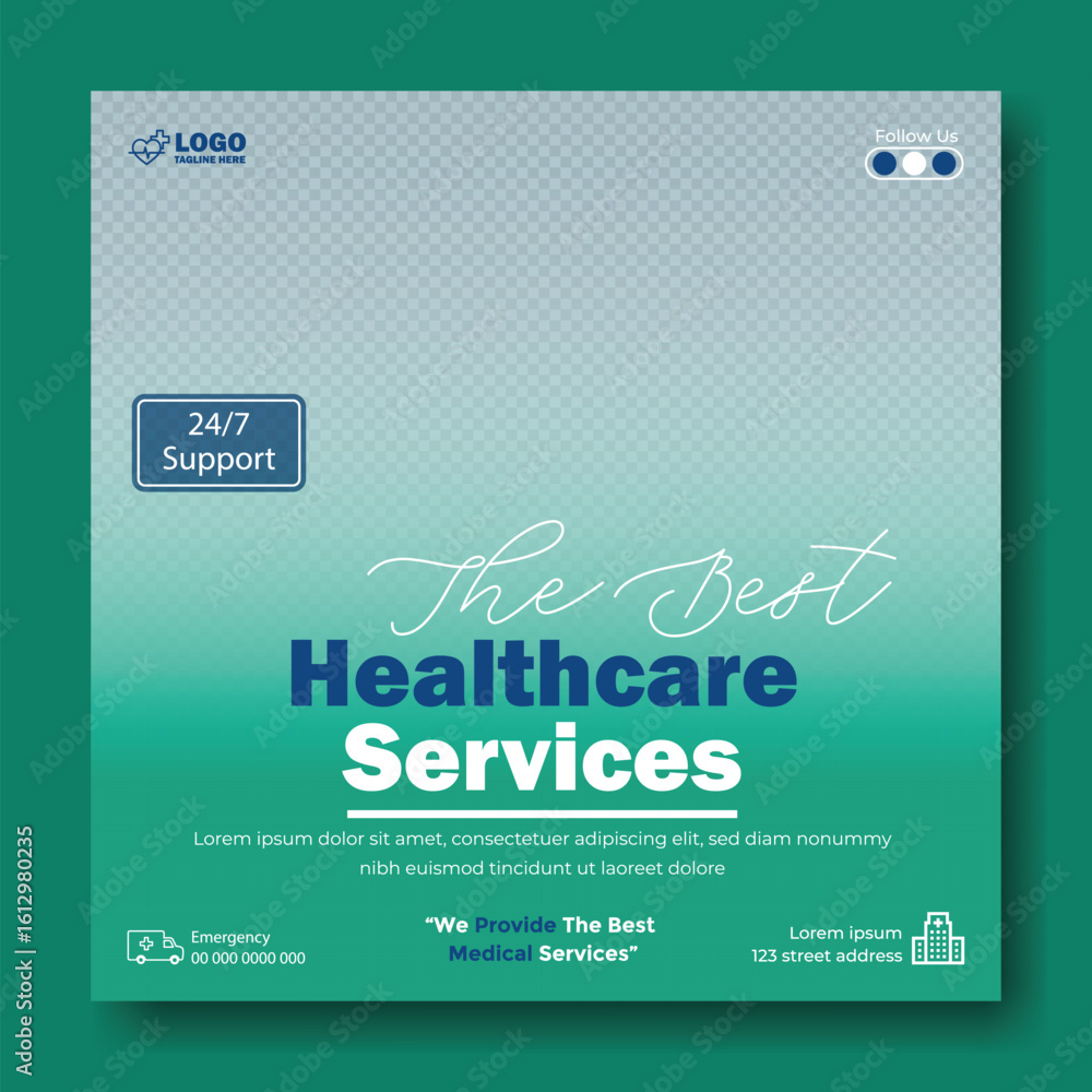 Obraz premium Healthcare Social Media Post Template