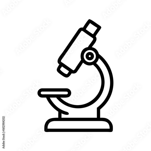 Microscope Icon - Scientific Research and Laboratory Equipment Vector Icon