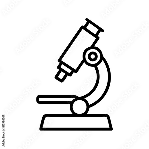 Microscope Icon - Scientific Research and Laboratory Equipment Vector Icon