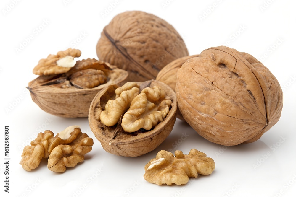 walnuts isolated on white background walnuts isolated on white background