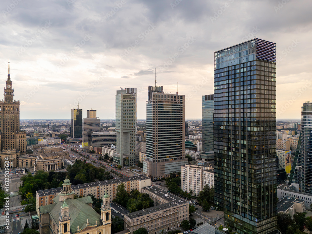 Fototapeta premium Warszawa. Panorama miasta
