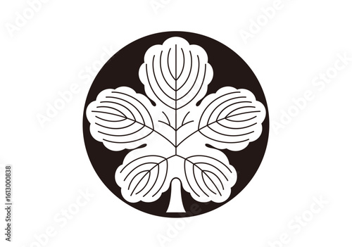 石持地抜き梶の葉