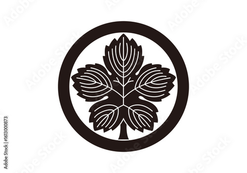 丸に鬼梶の葉紋