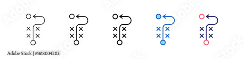Strategy Icon In 5 Different Styles Set Collection.  