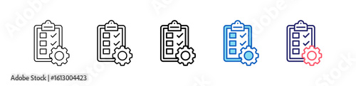 Plan Icon In 5 Different Styles Set Collection.  