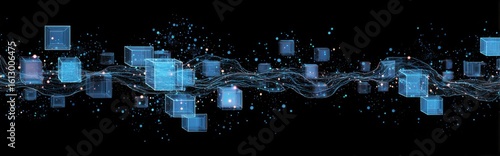 Big data technology data science analysis artificial intelligence generative ai deep learning machine learning algorithm neural flow network analytics innovation abstract futuristic.