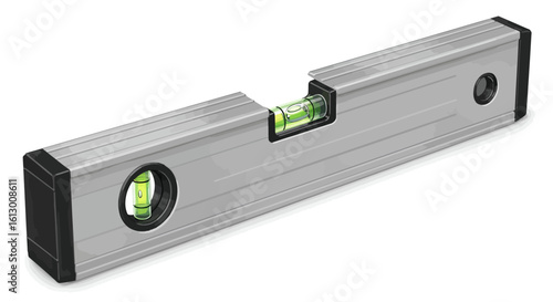 Vector Illustration of a Level Tool Isolated on White Background Construction Concept.