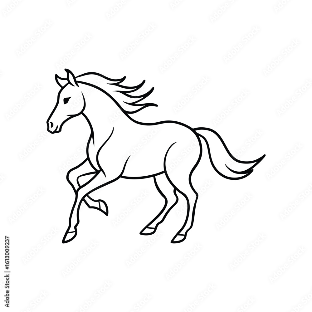 Horse line art, horse line drawing Horse line art, horse line drawing