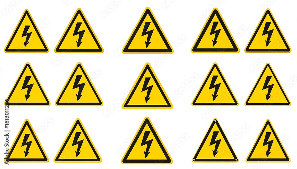 Warning signs for electrical hazards Warning signs for electrical hazards