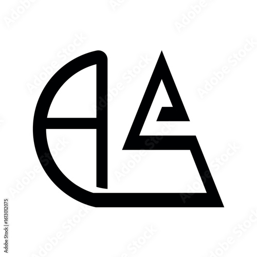 Abstract letter as logo design.	