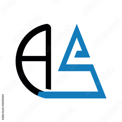 Abstract letter as logo design.	