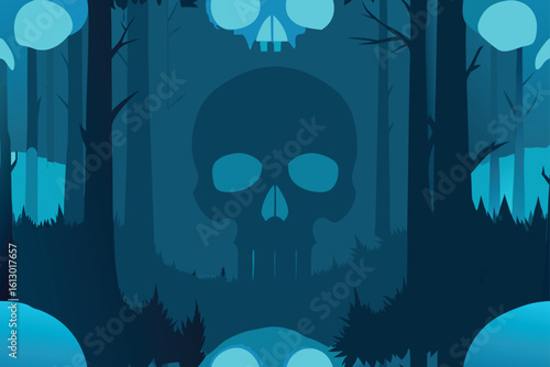 a ghostly carriage on a foggy road perfect for spooky stories vector illustration