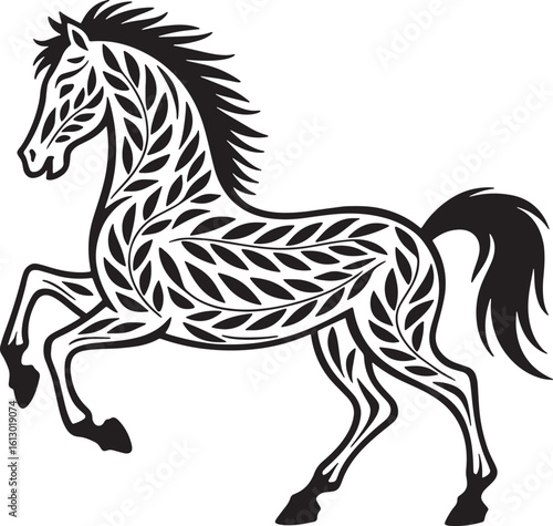 horse silhouette line art design royalty free image premium quality