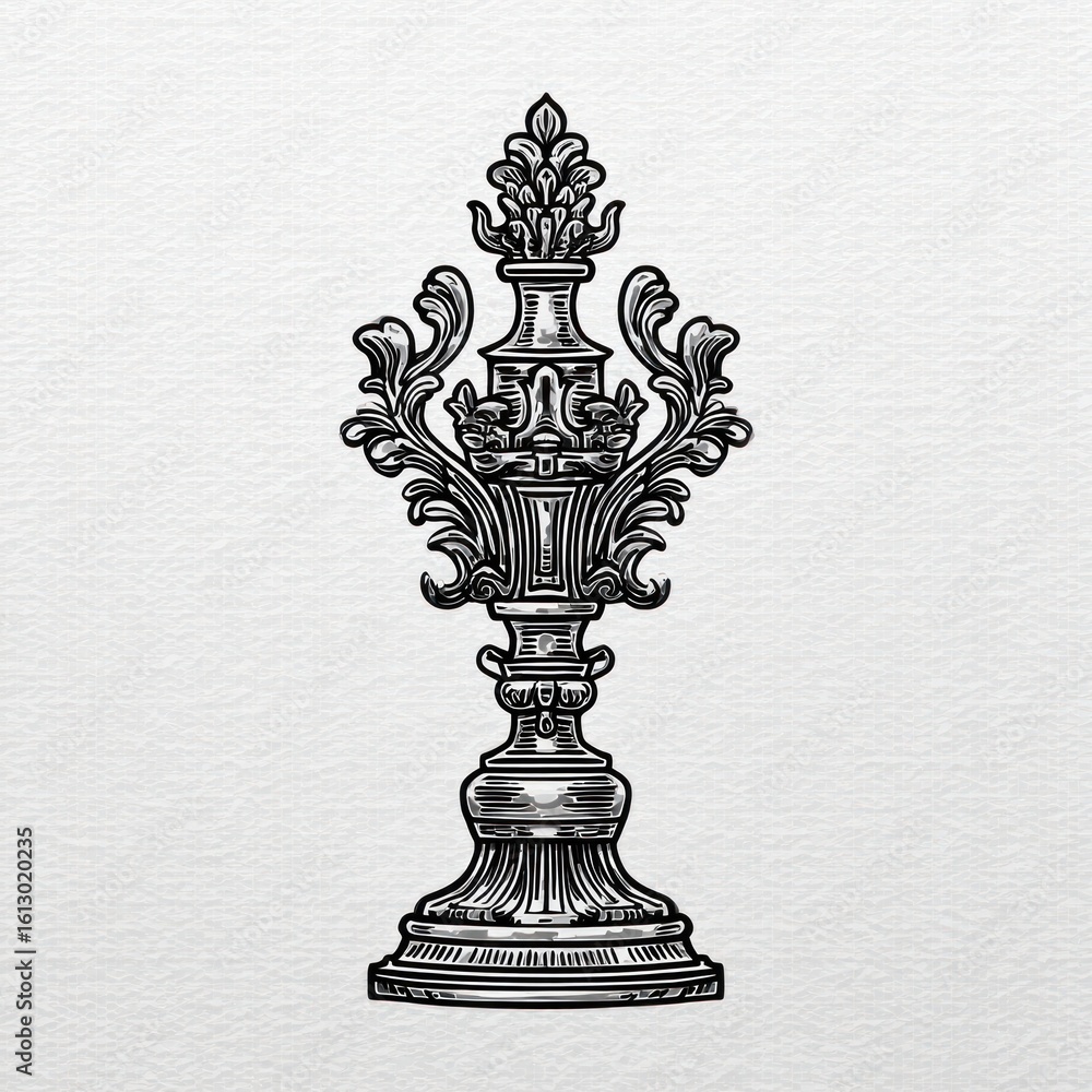 Fototapeta premium Ornate Chess Piece Design