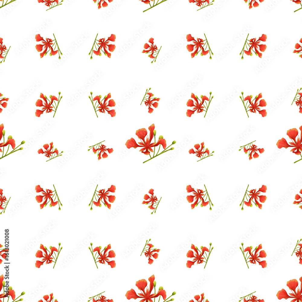 Obraz premium Phoenix flower pattern illustration 